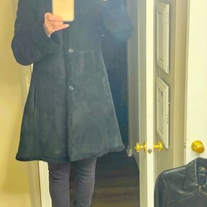 Shearling suede coat from Neimans Marcus-very warm. Size small
